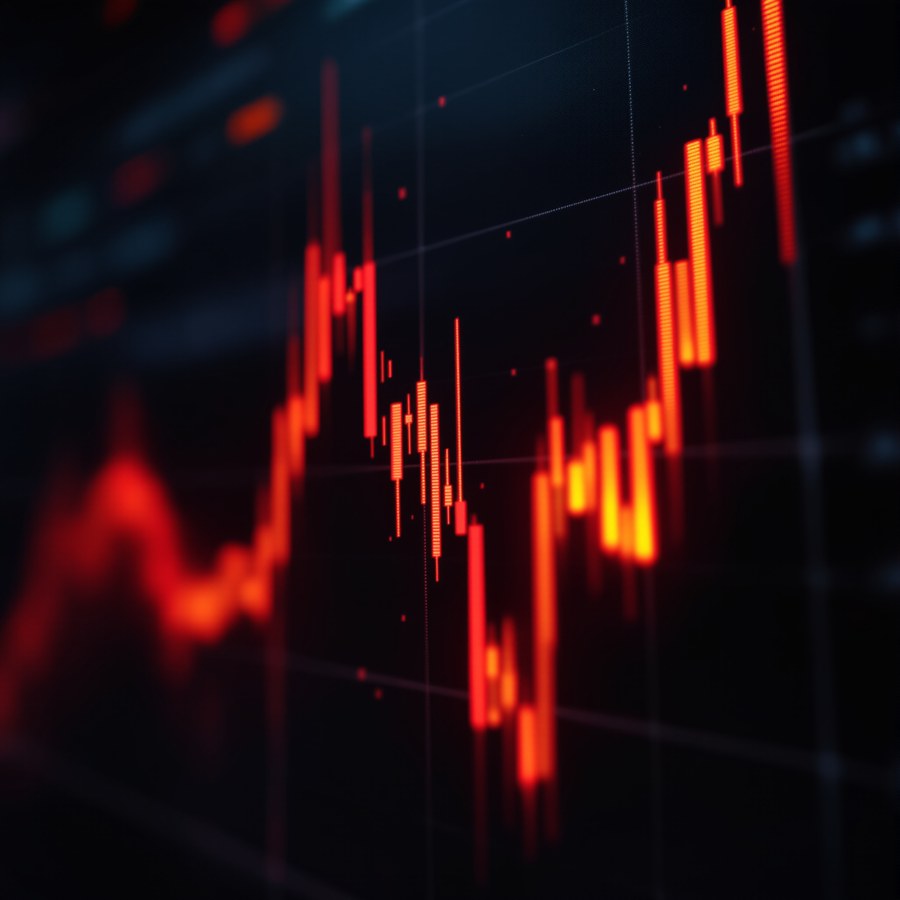 Falling stock chart